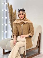 شومیز جلو دکمه آستین سه ربع کد 4600 - تصویر 7