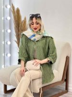 شومیز جلو دکمه آستین سه ربع کد 4600 - تصویر 11