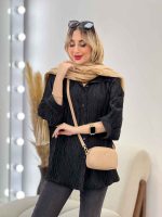 شومیز جلو دکمه آستین سه ربع کد 4600 - تصویر 12