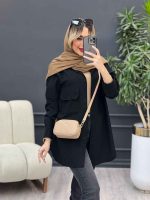 مانتو لینن رنگی دو جیب پاکتی کد 4624 - تصویر 14
