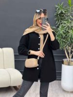 مانتو لینن هشت دکمه تک جیب کد 4623 - تصویر 15