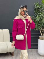مانتو لینن رنگی دو جیب پاکتی کد 4624 - تصویر 16