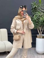 مانتو لینن رنگی دو جیب پاکتی کد 4624 - تصویر 12