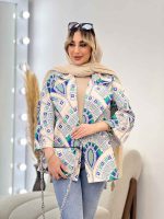 مانتو طرح دار کیف دار کد 4542 - تصویر 9