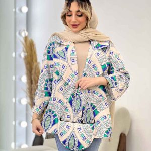 مانتو طرح دار کیف دار کد 4542