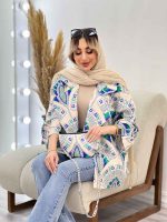 مانتو طرح دار کیف دار کد 4542 - تصویر 7
