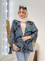 مانتو طرح دار کیف دار کد 4542 - تصویر 8