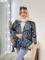مانتو طرح دار کیف دار کد 4542 - تصویر 6