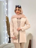 مانتو مازراتی یقه انگلیسی طرح دار کد 4444