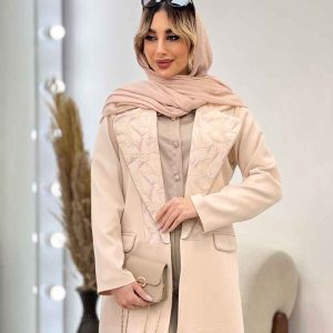 مانتو مازراتی یقه انگلیسی طرح دار کد 4444