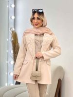 مانتو مازراتی یقه انگلیسی طرح دار کد 4444 - تصویر 9