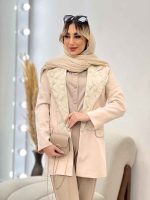 مانتو مازراتی یقه انگلیسی طرح دار کد 4444 - تصویر 3