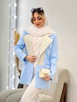مانتو مازراتی یقه انگلیسی طرح دار کد 4444 - تصویر 8