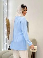 مانتو مازراتی یقه انگلیسی طرح دار کد 4444 - تصویر 11