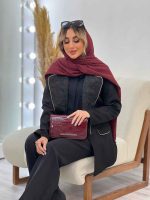 مانتو مازراتی یقه انگلیسی طرح دار کد 4444 - تصویر 10