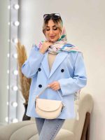 مانتو مازراتی شش دکمه جیب نما کد 4621 - تصویر 3