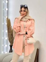 مانتو شومیزی دو جیب کد 4589 - تصویر 6