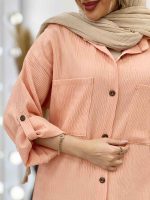 مانتو شومیزی دو جیب کد 4589 - تصویر 12