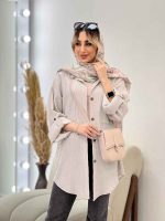 مانتو شومیزی دو جیب کد 4589 - تصویر 3