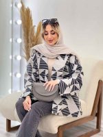 مانتو لبه مغزی دوزی طرح دار کد 4559 - تصویر 6