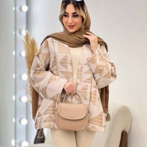 مانتو لبه مغزی دوزی طرح دار کد 4559
