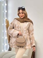 مانتو لبه مغزی دوزی طرح دار کد 4559 - تصویر 5