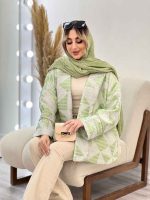 مانتو لبه مغزی دوزی طرح دار کد 4559 - تصویر 14