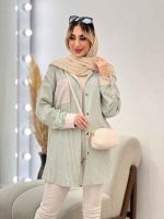 شومیز راه راه تک جیب کد 4604 - تصویر 12