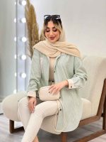 شومیز راه راه تک جیب کد 4604 - تصویر 8