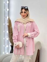 شومیز راه راه تک جیب کد 4604 - تصویر 11
