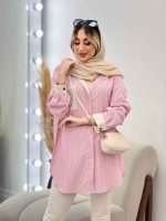 شومیز راه راه تک جیب کد 4604 - تصویر 16