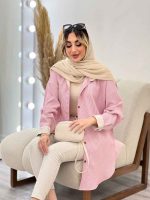 شومیز راه راه تک جیب کد 4604 - تصویر 5