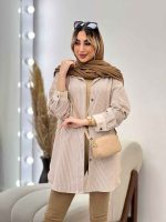 شومیز راه راه تک جیب کد 4604 - تصویر 20