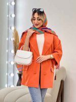 مانتو مازراتی یقه بلیزری کد 4588 - تصویر 2