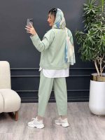 ست کت و شلوار لینن دو جیب کد 4523 - تصویر 9