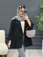 مانتو لینن چهار دکمه آستین پاکتی کد 4633 - تصویر 12