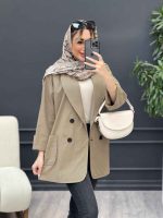 مانتو لینن چهار دکمه آستین پاکتی کد 4633 - تصویر 10