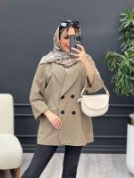 مانتو لینن چهار دکمه آستین پاکتی کد 4633 - تصویر 18