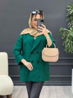 مانتو لینن چهار دکمه آستین پاکتی کد 4633 - تصویر 8