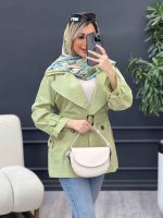 مانتو لینن ژیله سگک دار کد 4590 - تصویر 14