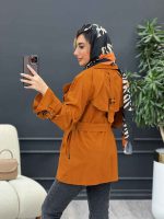 مانتو لینن ژیله سگک دار کد 4590 - تصویر 7