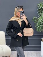 مانتو لینن ژیله سگک دار کد 4590 - تصویر 9