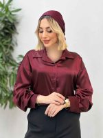 شومیز ساتن سلین کد 4546 - تصویر 16