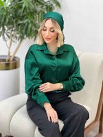 شومیز ساتن سلین کد 4546 - تصویر 24