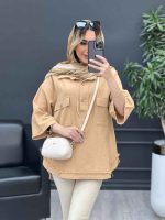 مانتو یقه دو دکمه دو جیب کد 4642