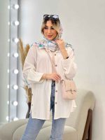 مانتو کراش بغل چهار دکمه کد 4638 - تصویر 5