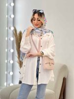 مانتو کراش بغل چهار دکمه کد 4638 - تصویر 23