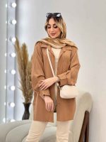مانتو کراش بغل چهار دکمه کد 4638 - تصویر 8