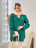 مانتو کراش بغل چهار دکمه کد 4638 - تصویر 3