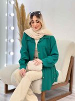 مانتو کراش بغل چهار دکمه کد 4638 - تصویر 24